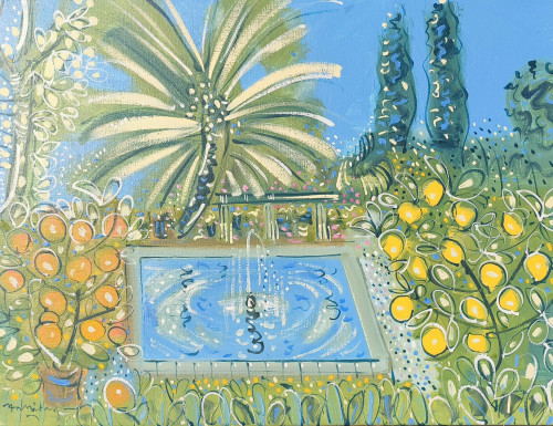 A Fountain at Villa Oasis, Marrakesh