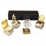 Boxed Silver Gilt Desk Set