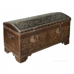 Leather Covered Domed Trunk