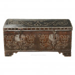 Leather Covered Domed Trunk