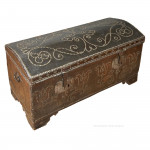 Leather Covered Domed Trunk