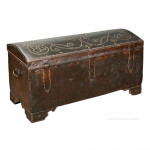 Leather Covered Domed Trunk