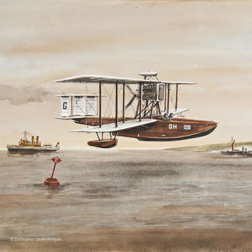 Vickers I X Flying Boat RNAS by Norman Wilkinson