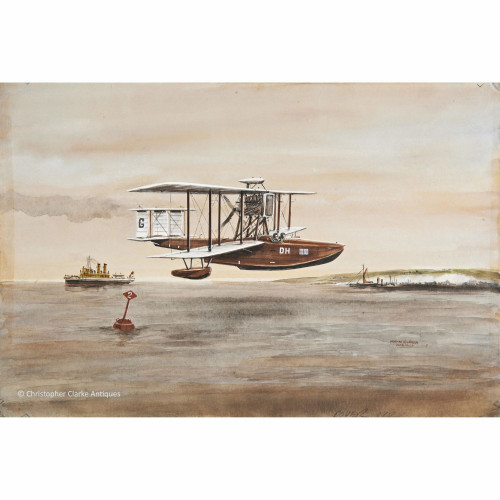 Vickers I X Flying Boat RNAS by Norman Wilkinson