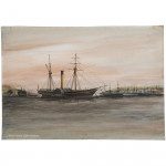 SOLD Steam Paddle Ship at Chatham Docks likely by Harry Price