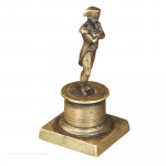 Small Brass Napoleon on plinth