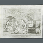 Sedan Chair Engraving by Cruikshank