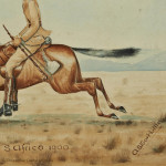Boer War Watercolour of Imperial Yeomanry
