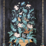 A pair of Victorian decoupage panels
