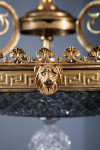 A Regency period gilt bronze and cut glass dish light