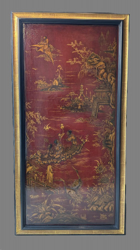 A pair of early 19th century Chinese lacquer panels