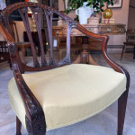 A George III Hepplewhite period mahogany armchair