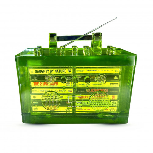Rhyme Capsule Mini Boombox sculpture - Lime