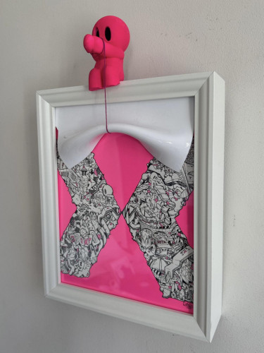 X marks the pink