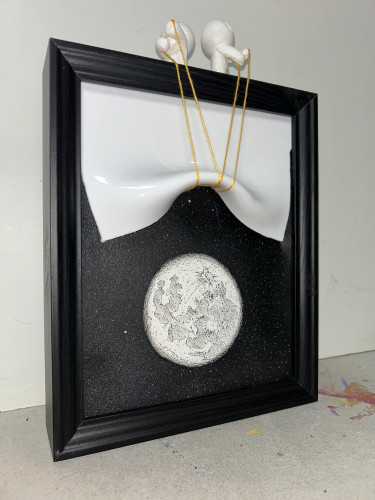 Together moon reveal lightbox orange string