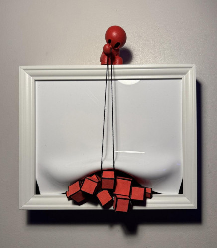 Red on red block reveal hint