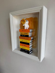 Mini Books - Orange stand with flowers.