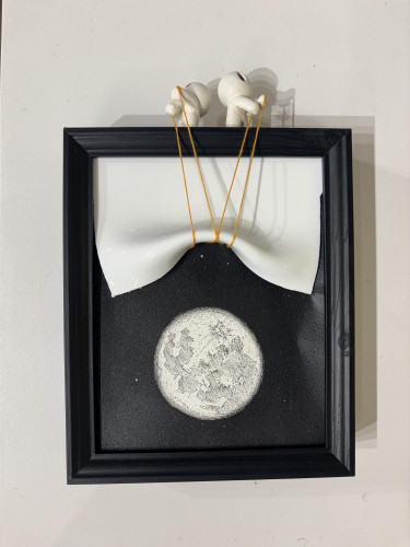 Together moon reveal lightbox orange string