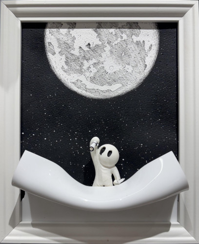 Moon lightbox , telescope
