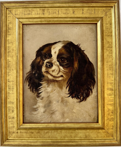 19th century Portrait of a King Charles Cavalier Spaniel