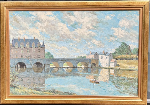 Impressionist landscape, Chateau in the Loire Valley