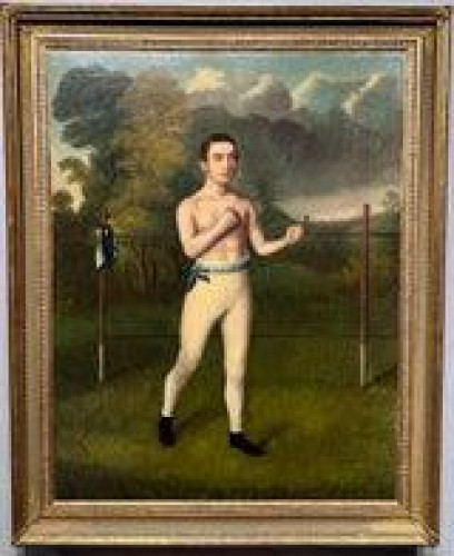 English School, mid-19th Century Portrait of a Prizefighter in the Ring