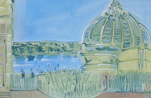 Chateau de Menars, view of the Loire from a terrasse