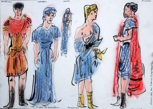 Costume Designs for 'The Rape of Lucretia',  the Oxford Playhouse, Oxford, 1975