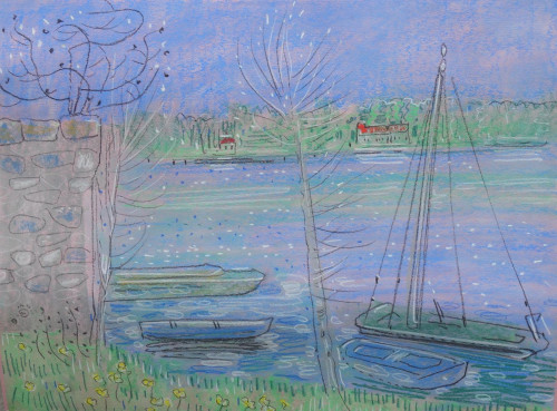 Candes St. Martin, Confluence of the Vienne and the Loire.