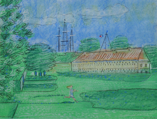 Girl running at The Cordonnerie, Rochefort