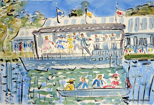 Dancing on the boat at Henley Royal Regatta