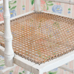 19th Century Faux Bamboo Armchair in Later Paint