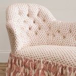 Mid 19th Century Chaise Longue in Titley & Marr Printed Cotton