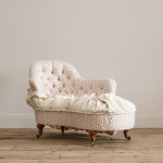 Mid 19th Century Chaise Longue in Titley & Marr Printed Cotton