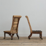 Pair of Regency Simulated Rosewood slipper side chairs