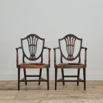 Pair of George III Heppelwhite Mahogany Carver Chairs