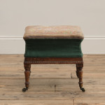 William IV Footstool in simulated Rosewood and Needlework top