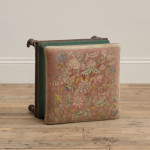William IV Footstool in simulated Rosewood and Needlework top