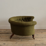 19th century Country House Crescent Shaped Chesterfield Sofa