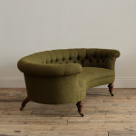 19th century Country House Crescent Shaped Chesterfield Sofa