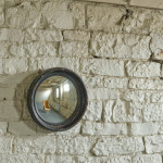 Small Early 19th century Japanned Convex Mirror