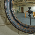 Small Early 19th century Japanned Convex Mirror