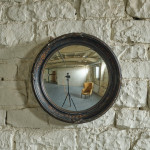 Small Early 19th century Japanned Convex Mirror