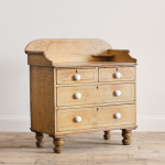 19th Century Pine Washstand Chest of Drawers in Original Paint