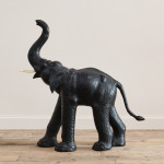Large mid 20th century leather elephant