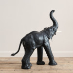 Large mid 20th century leather elephant