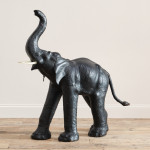 Large mid 20th century leather elephant