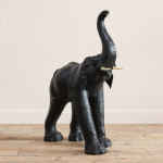 Large mid 20th century leather elephant