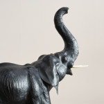 Large mid 20th century leather elephant