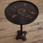 Early 20th century Black Lacquered Chinoiserie side table